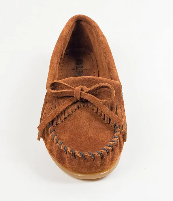 Minnetonka Women's Kilty Suede Moccasin Blue - 7.5