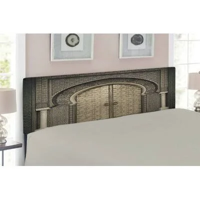 Moroccan Queen Upholstered Panel Headboard East Urban Home Size: Twin, Color: Dark Gray