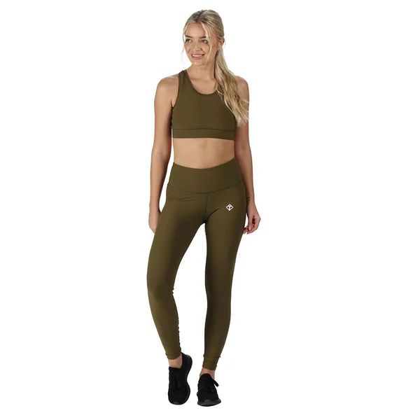 Khaki Diamond Leggings - Tikiboo M, Khaki
