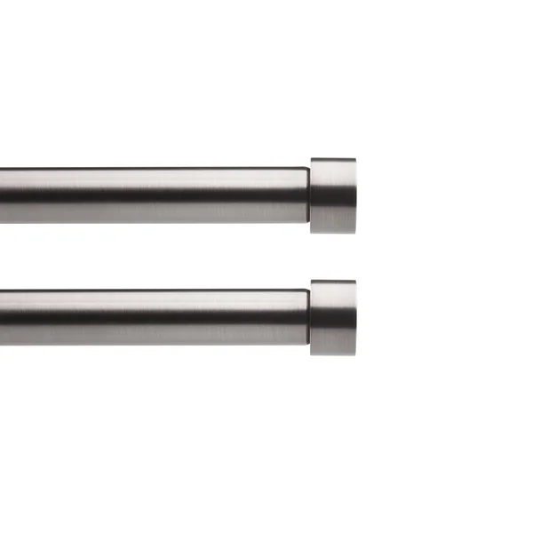 Umbra Cappa Double Solutions Curtain Rod Set Finish: Nickel, Size: 3.5x22 H x 4x22 W x 145.5x22 D