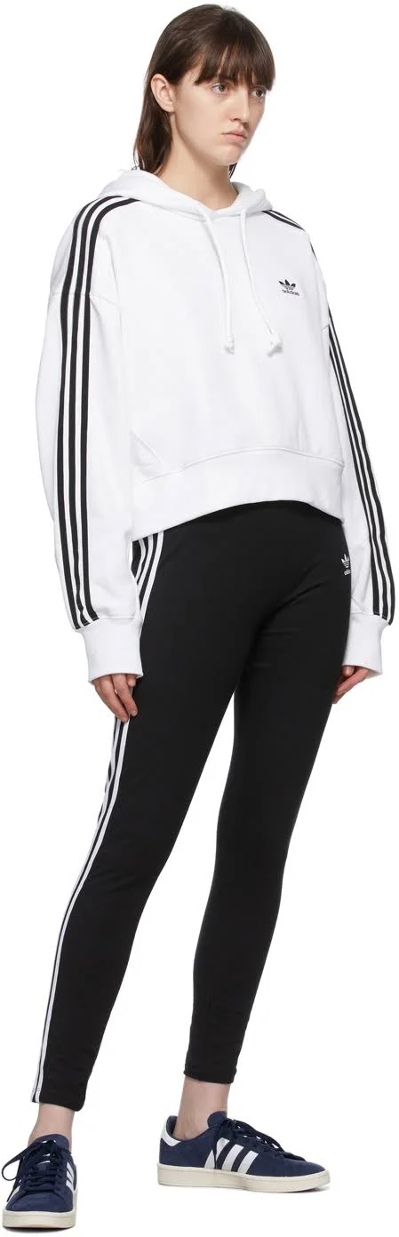 Adidas Originals Women's Short Hoodie, Large, White