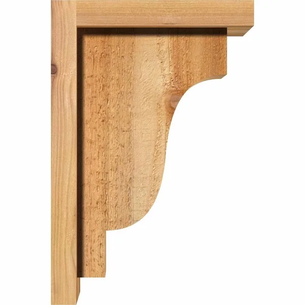 Ekena Millwork COR06X12X12NEW01RWR 6x22W x 12x22D x 12x22H Newport Rough Sawn Corbel w/Backplate, Western Red Cedar