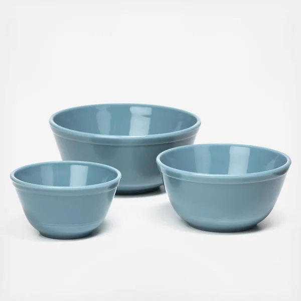 Mosser Glass 3-Piece Mixing Bowl Set - Georgia Blue