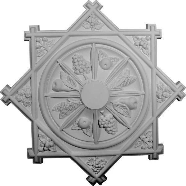 38 1/4x22OD x 1 1/2x22P Antilles Ceiling Medallion (Fits Canopies Up to 6x22), Hand-Painted Rust