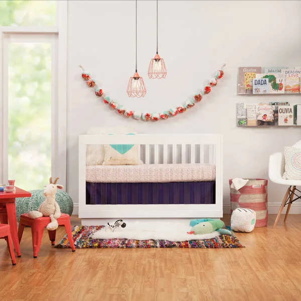 Babyletto Harlow 3-in-1 Convertible Crib - White - Acrylic