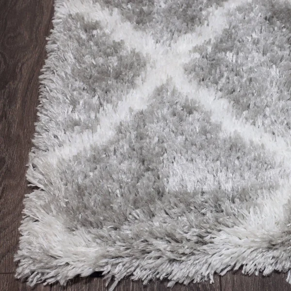 Sohome Carmela Tali Geometric Area Rug - Gray/Ivory, 5&2 inch Round