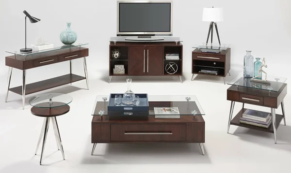 Progressive Furniture Studio City Dark Mozambique Rectangular End Table