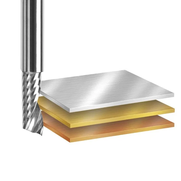 Amana Tool 51489 Solid Carbide CNC Spiral &O& Single Flute - Aluminum Cutting 1/2 Dia x 1-5/8 x 1/2 Shank x 3-1/2 inch Long Up-Cu
