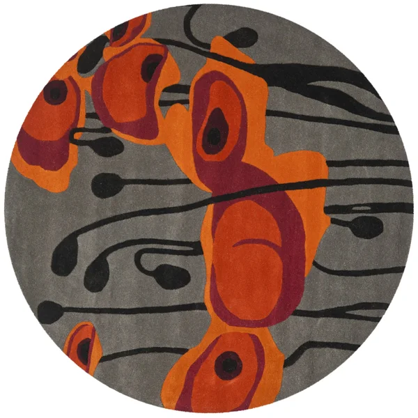 Safavieh Soho Rug SOH853B Grey - Orange, 2& 6x22 x 6&