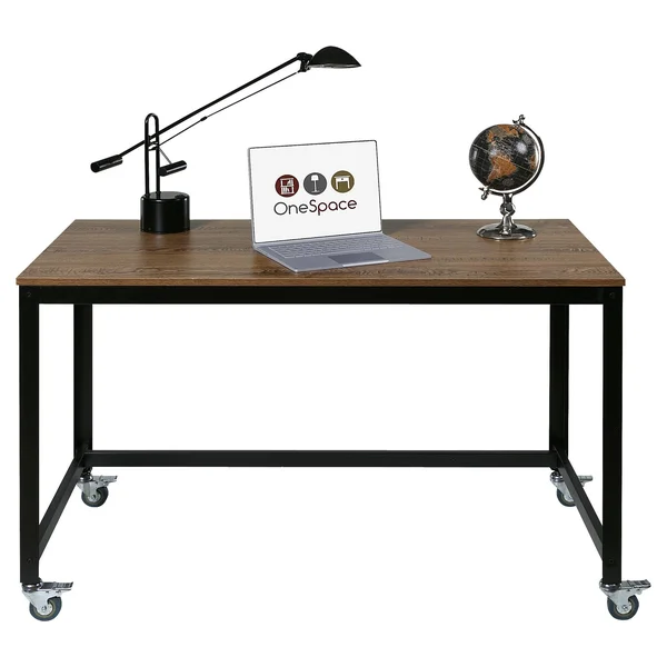 OneSpace 50-jn16dsk Loft Writing Desk with Steel Frame - Wood Surface