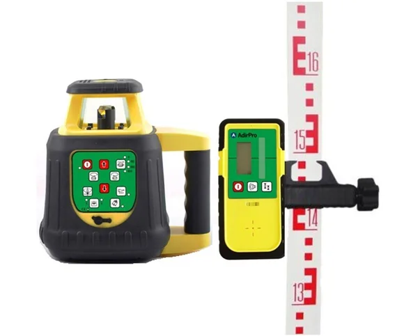 AdirPro HV8GL Rechargeable Batteries Green Beam Self Leveling Rotary Laser Level