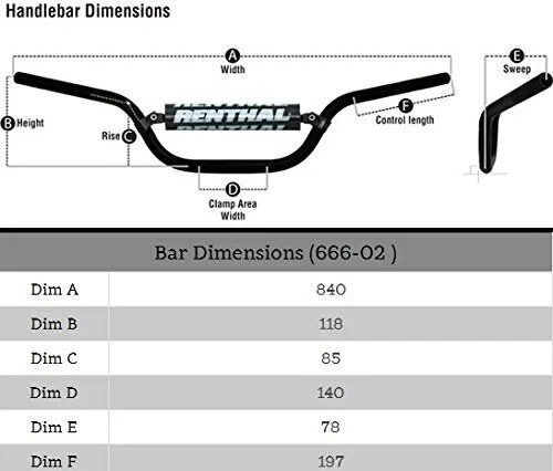Renthal 666-02-SI-05-006 7/8in. Handlebar - Vintage/Desert Bend - Silver