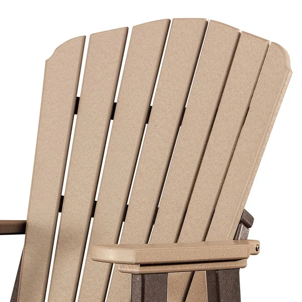 Os Home and Office Model 516CTB Fan Back Balcony Glider Made in The USA- Cedar - Tudor Brown