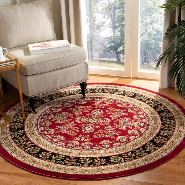 Safavieh Lyndhurst LNH331B 3&3x22 x 5&3x22 Red, Black Area Rug