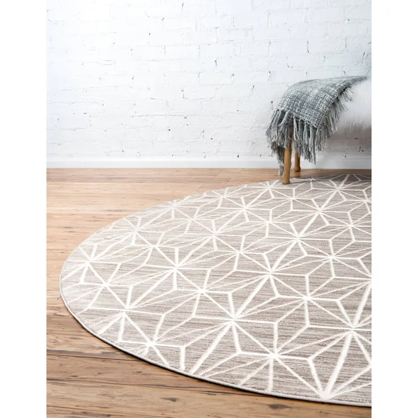 Jill Zarin Fifth Avenue Uptown Area Rug - 8& Round - Brown