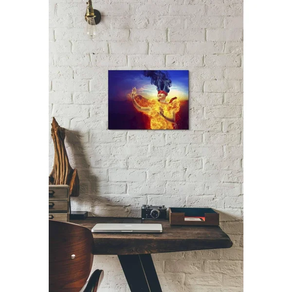 Cortesi Home 'Suspense' by Mario Sanchez Nevado, Canvas Wall Art, 16 inchx12 inch, Size: 16 x 12, Orange
