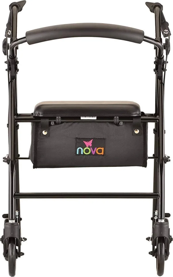 Nova Vibe 6s Steel Frame Rolling Walker Blue
