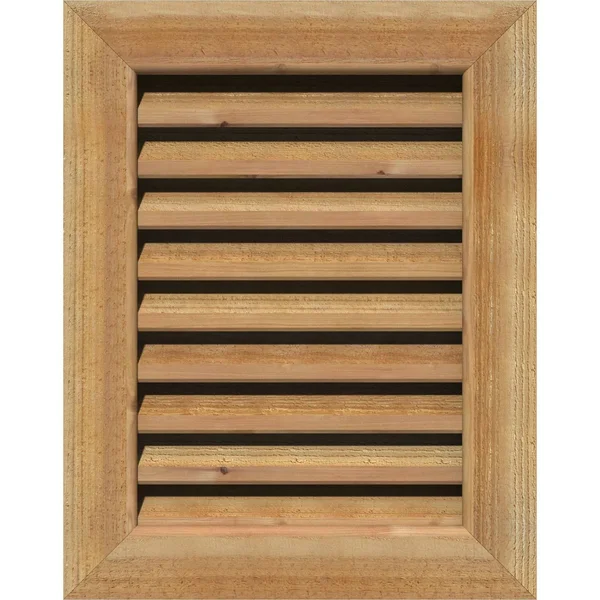 Ekena Millwork GVWVE32X1601RFUWR 32x22W x 16x22H Vertical Gable Vent (37x22W x 21x22H Frame Size): Unfinished, Functional, Rough