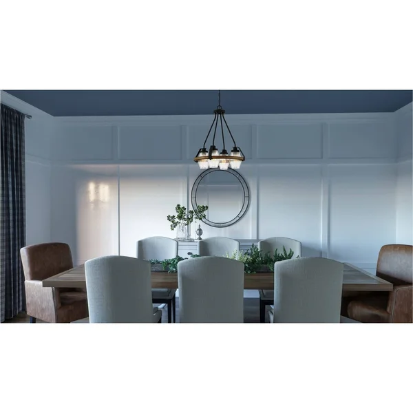 Quoizel 4 Light Guilford Chandelier Grey Ash