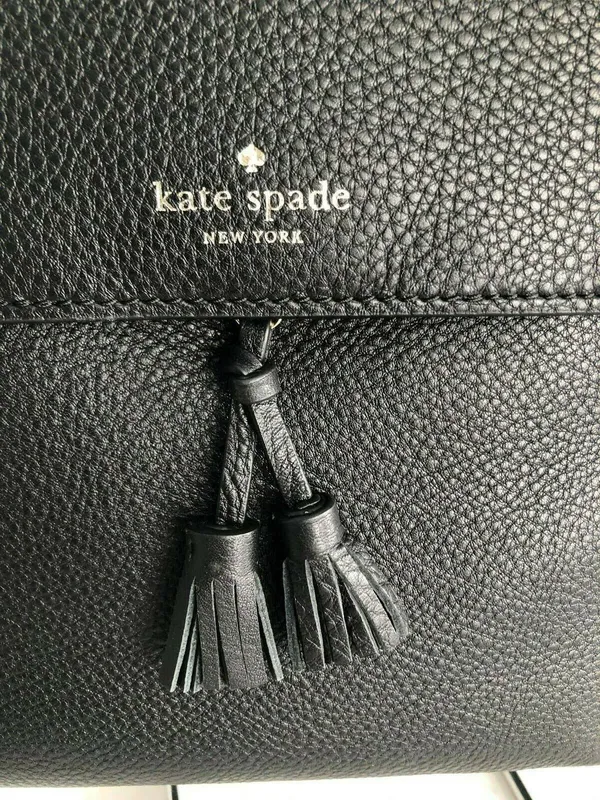Kate Spade Hayes Medium Leather Backpack (Black/Warm)