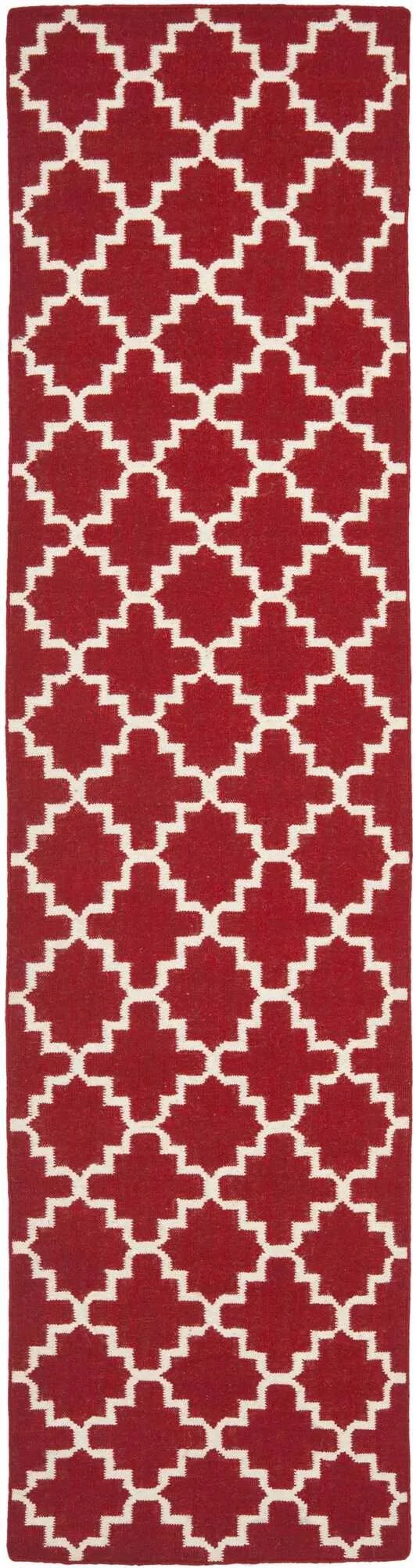 Safavieh Dhurries DHU566B 2&6x22 x 8&0x22 Runner Red, Ivory Area Rug