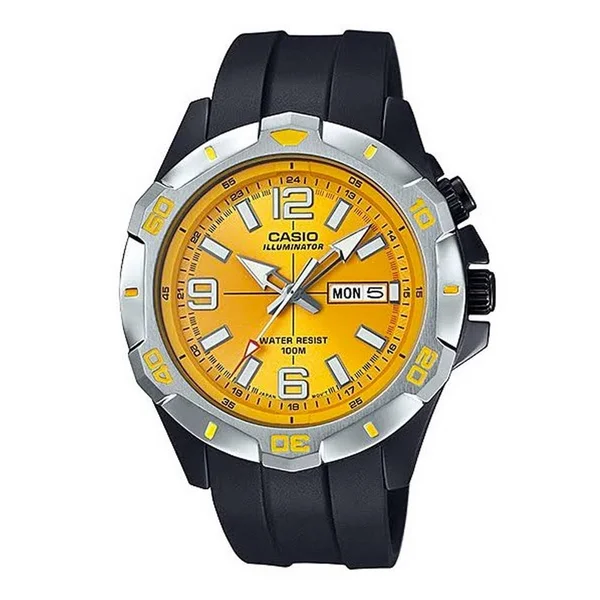 Casio MTD-1082-9AVDF Men's Standard Collection Yellow Dial Resin Quartz Watch