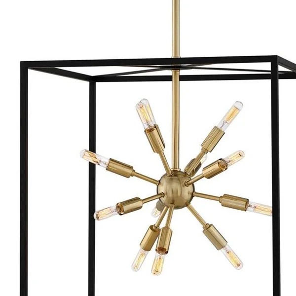 Hinkley - 46314BLK - 12 Light Pendant - Aros - Black