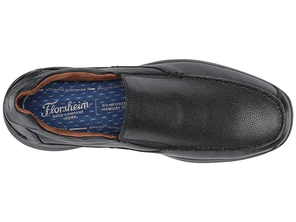 Men's Florsheim Work FS2323 Bayside Steel Toe Slip-On - Size: 11, Black