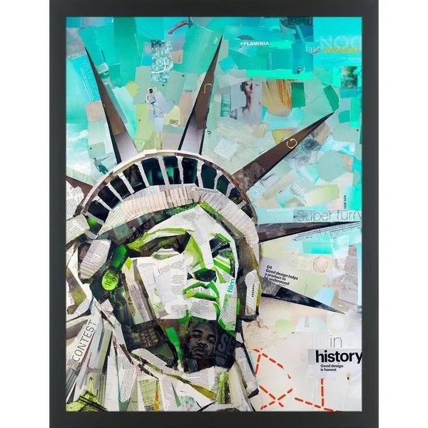 Easy Art Prints James Grey's 'Freedom' Premium Canvas Art - 32 x 24 - Classic Black Frame