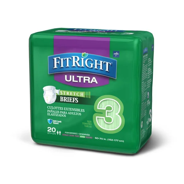 Medline FITSTRETCHU2 FitRight Stretch Ultra Brief