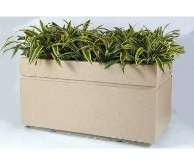 Mccollum Composite Planter Box Arlmont & Co. Color: Anastasia Emerald - Size: 24x22 H x 48x22 W x 24x22 D