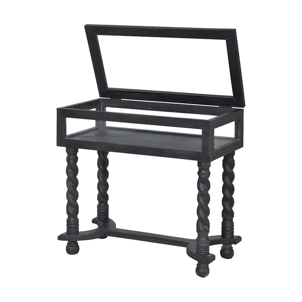Barley Twist Display Table in Ash Black Stain (7115535)
