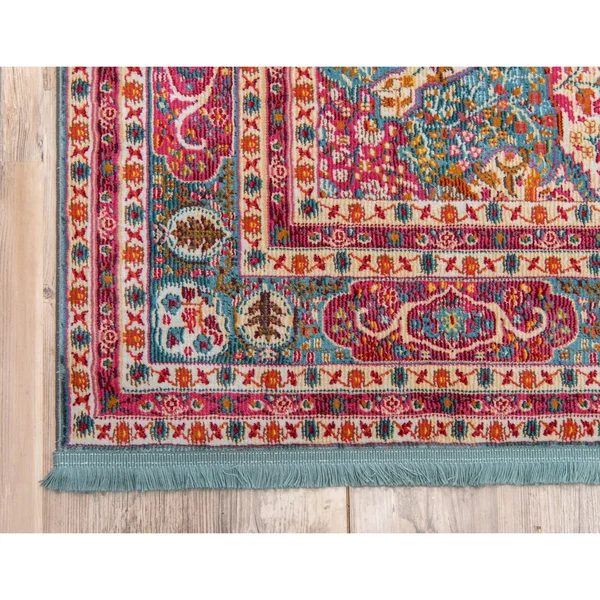 Unique Loom Baracoa Regla Turquoise 2& 7 x 10& 0 Runner Rug