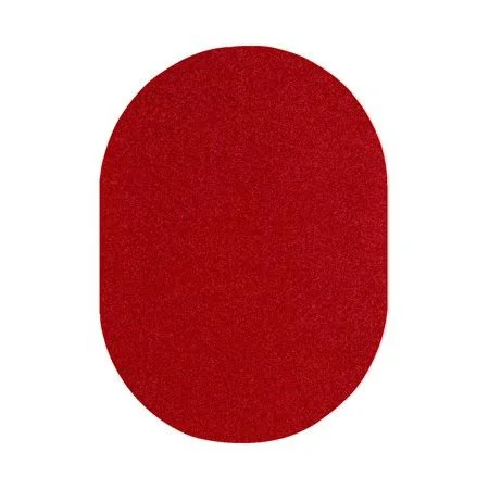 Solid Color Indoor Area Rugs - Red - 4&x6& Oval