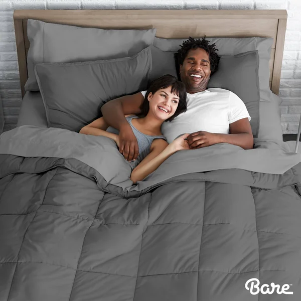 Premium 1800 Series Microfiber Bed in A Bag by Bare Home, Size: Queen, Black