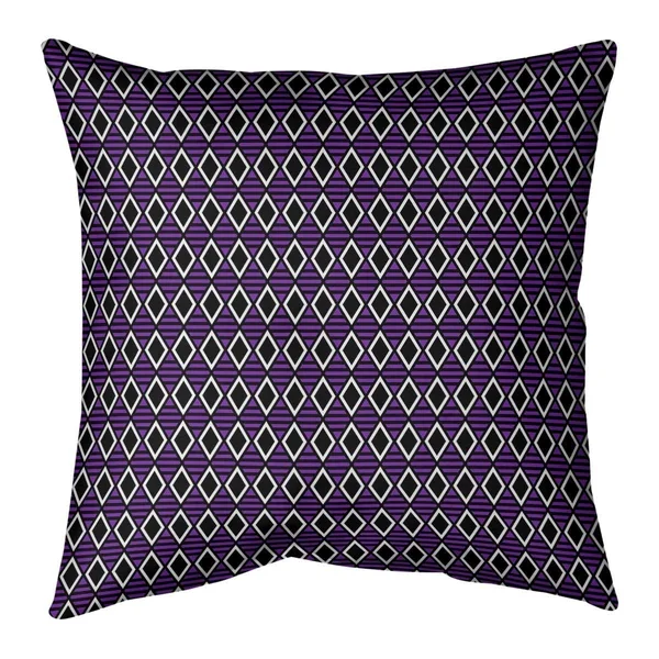 Porch & den Haide Classic Geometric Diamonds Throw Pillow - 18 x 18 - Purple - Polyester
