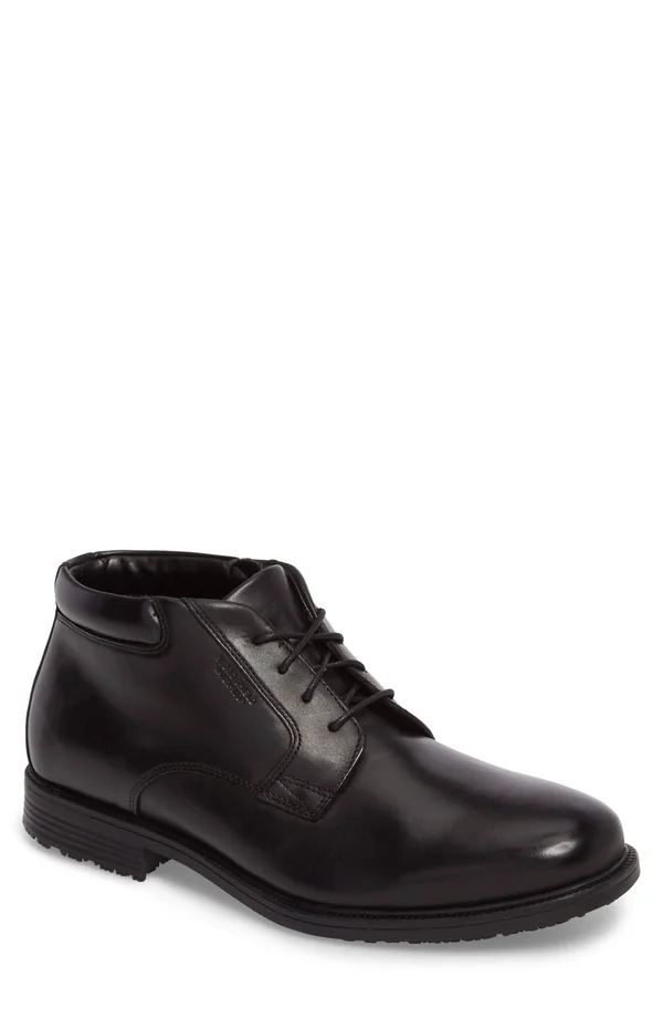 Rockport Men's Essential Details Waterproof Chukka Boot Black, 12, M