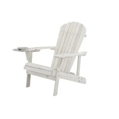 Earth Solid Wood Adirondack Chair Dovecove Color: White