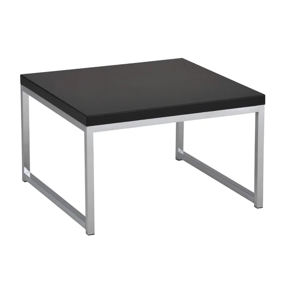 Wall Street 28 in. White Chrome Accent/Corner Table
