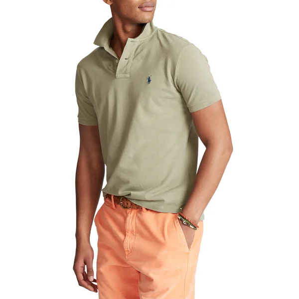 Polo Ralph Lauren Slim Fit Mesh Men's Polo Shirt - Sage Green