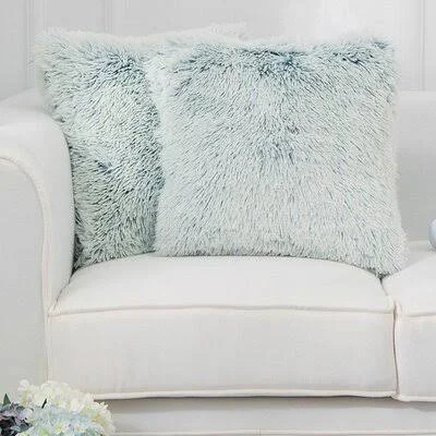 Mashpee Square Pillow Cover & Insert Three Posts Teen Color: Blue - Size: 18x22 x 18x22
