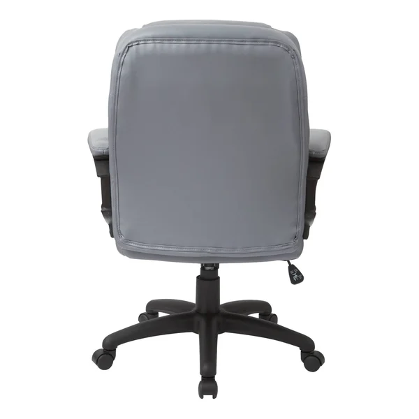 Work Smart Faux Leather Managers Chair Charcoal