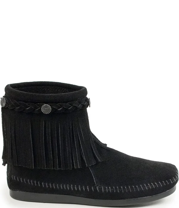 Minnetonka Women's Hi Top Back Zip Brown Boot 6.5 M