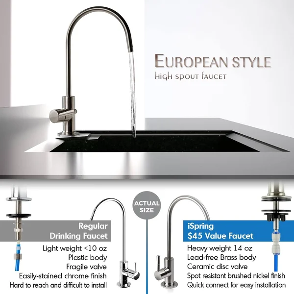 iSpring RCC7AK UV 7 Stage Under Sink REVERSE Osmosis Drinking Water... - Alkaline & UV