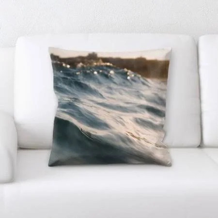Latitude Run Ludwig The Great Sea Throw Pillow, Blue