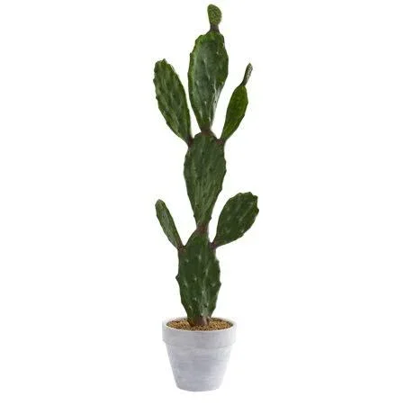 Nearly Natural 37in. Cactus Artificial Plant - Size: 37 inch, Green