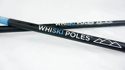 Whiski Poles Are High Performance Ski Pole Flasks Holding 16 oz + Free Collapsible Funnel + Stickers!, Matte Black, 120 cm, 48