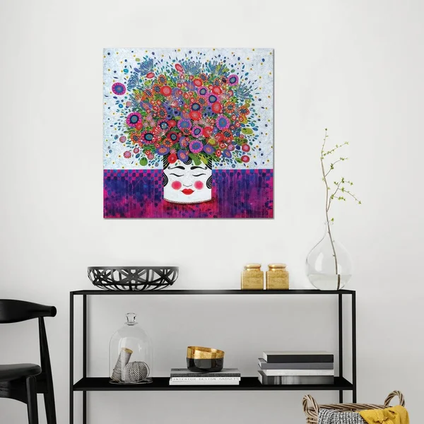 Vicky Mount Canvas Wall Decor Art Prints - Pot Head ( Still Life > Botanical Still Life art)