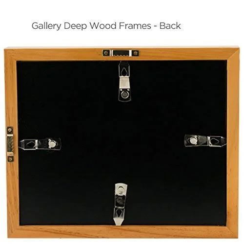 Ambiance Gallery Wood Picture Frame for Stretched Canvas, Artist Panels and Art Boards [Single Frame] 20x24 - Black
