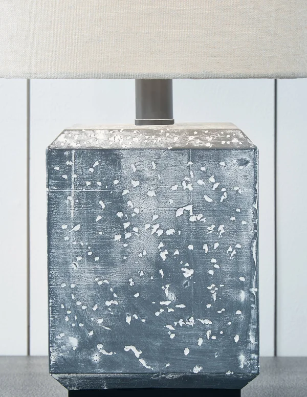 Signature Design Jamila Gray/Black Poly Table Lamp by Ashley